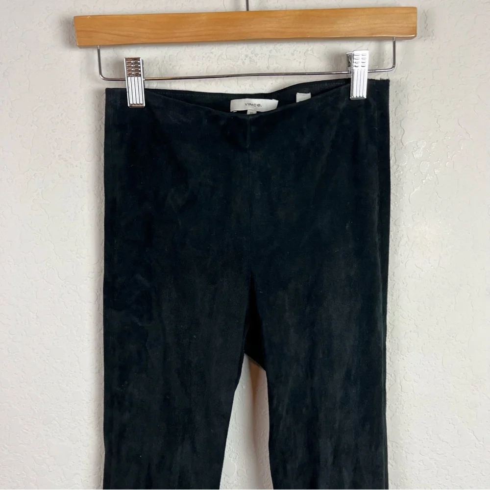 Vince Suede Lamb Leather Leggings Straight Leg Pants